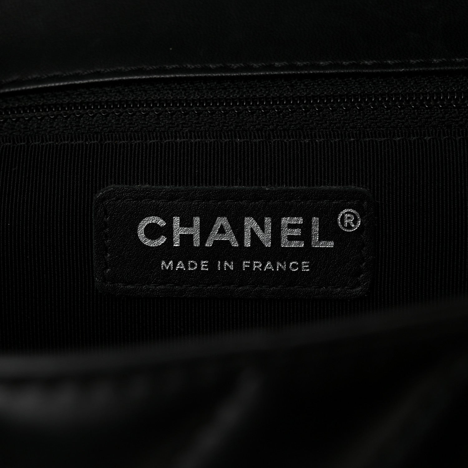 Chanel Lambskin Surpique Chevron Medium Single Flap Black 6 of 10