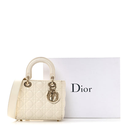 Christian Dior Lambskin Cannage Small My ABCDior Lady Dior White 14 of 14