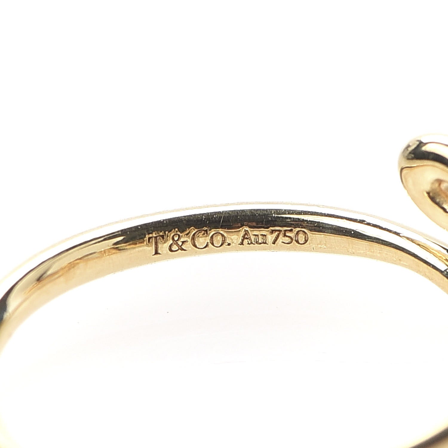 Tiffany 18K Yellow Gold Paloma's Graffiti Love Ring 56 7.5 5 of 5