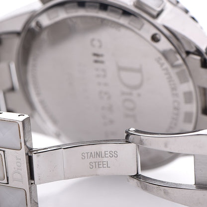 Christian Dior Stainless Steel Diamond Sapphire 38mm Christal Chronograph Quartz Watch White 8 of 11