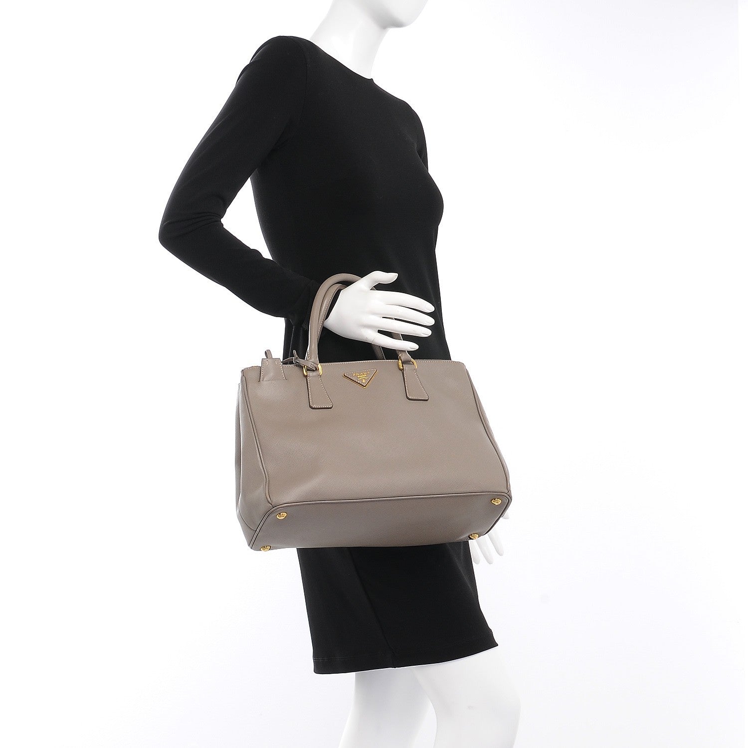 Prada Saffiano Medium Galleria Double Zip Tote Argilla 3 of 15