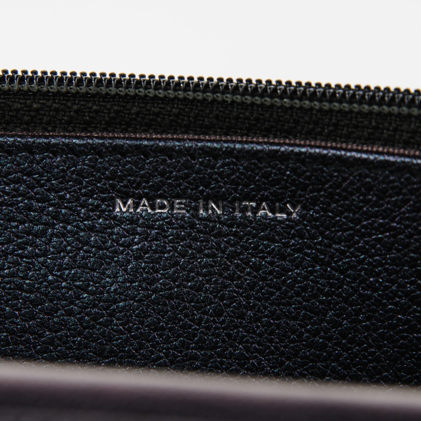 Iridescent Goatskin Quilted Wallet On Chain WOC Purple