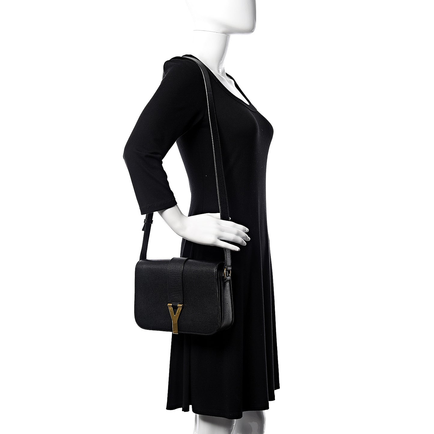 Calfskin Classic Y Satchel Black