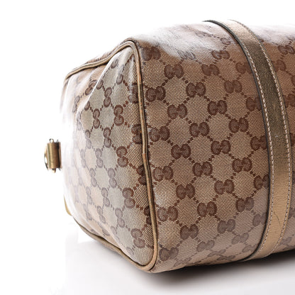Gucci Crystal Monogram Medium Joy Boston Gold 14 of 26