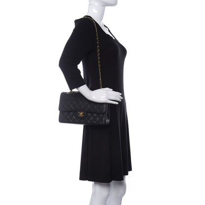 Chanel Caviar Quilted Medium Double Flap Black 2 of 10