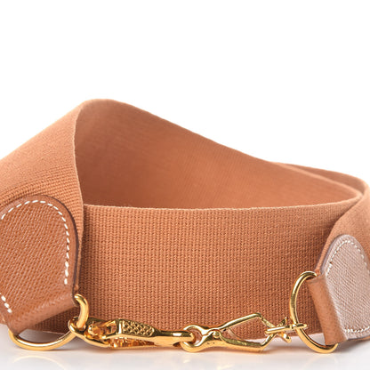 Hermes Toile Courchevel Shoulder Strap Gold 3 of 4