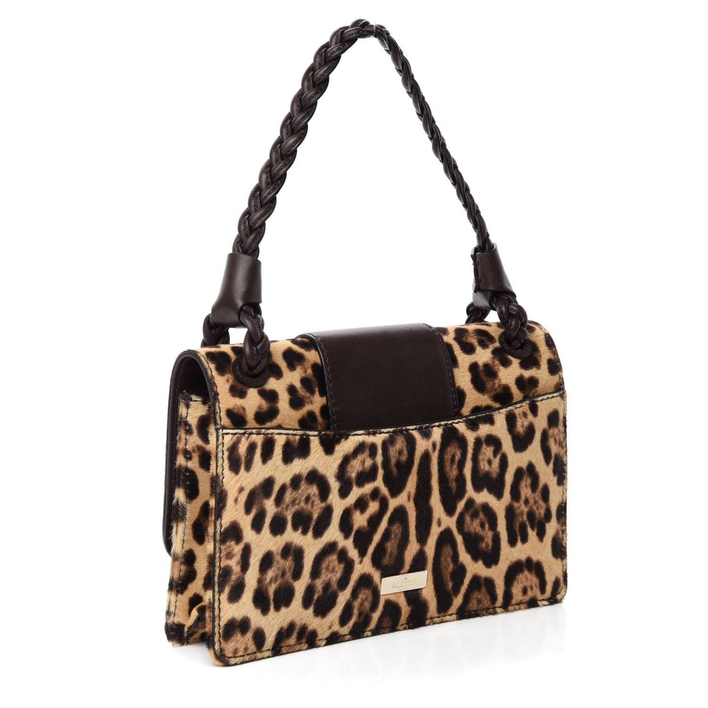 Calf Hair Leopard Print Handbag