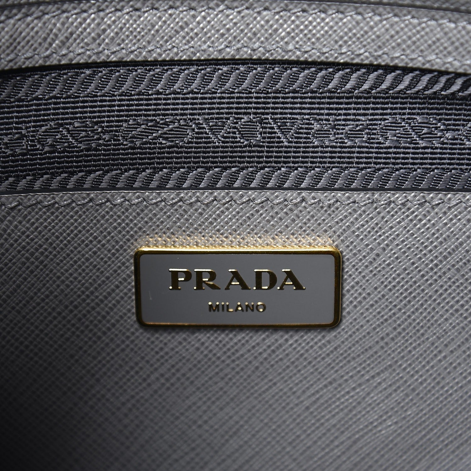 Prada Saffiano Lux Medium Bi-Color Tote Nero Black Marmo 6 of 7