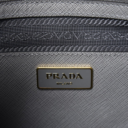 Prada Saffiano Lux Medium Bi-Color Tote Nero Black Marmo 6 of 7
