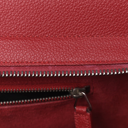 Saint Laurent Grained Calfskin Small Cabas Rive Gauche Red 15 of 21