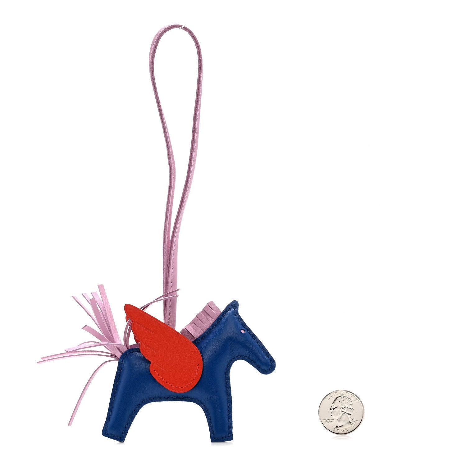 Hermes Milo Lambskin Grigri Rodeo Pegase Horse Bag Charm PM Bleu France Mauve Sylvestre Capucine 2 of 5