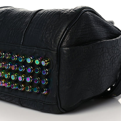 Alexander Wang Pebbled Lambskin Rockie Black Iridescent Hardware 8 of 10