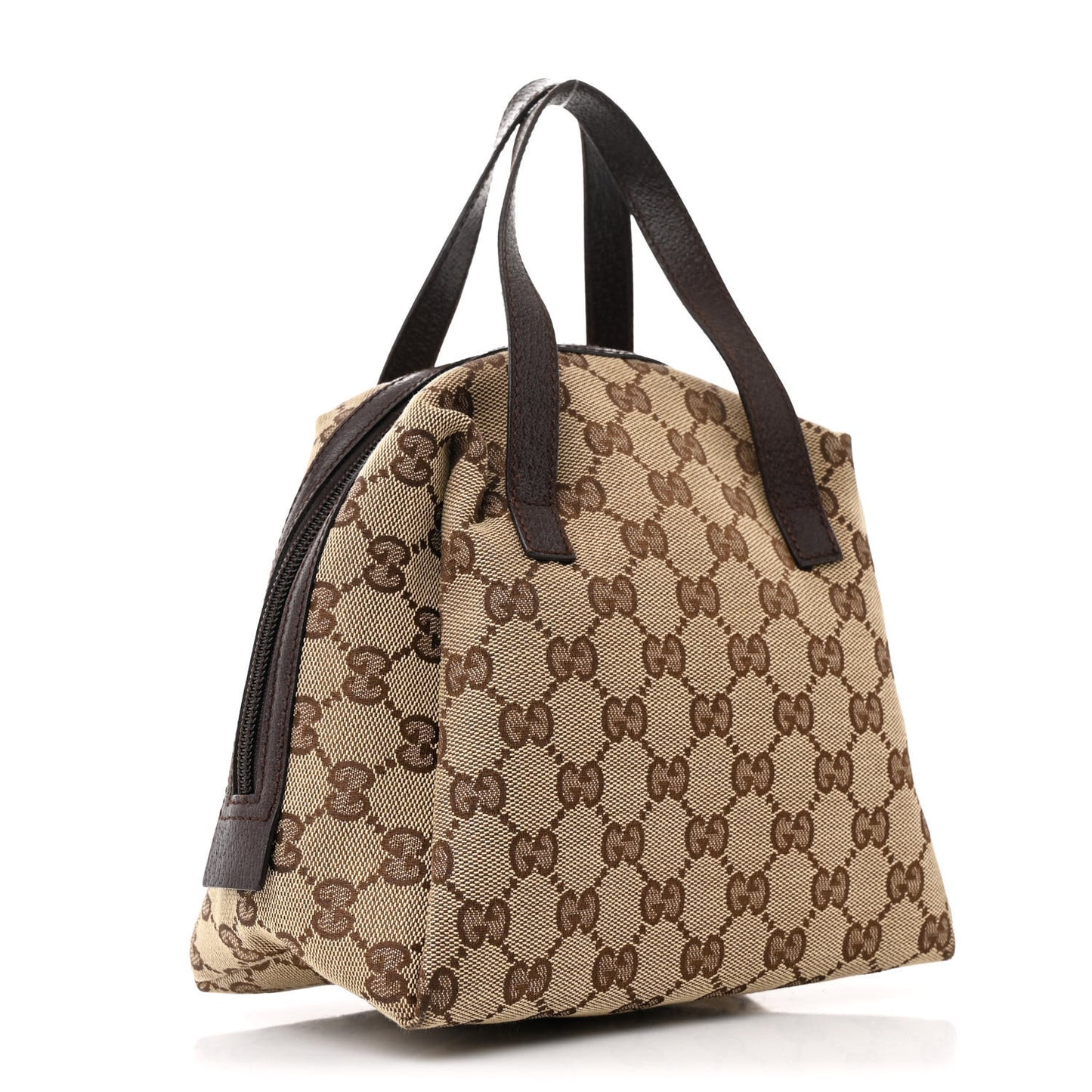 Monogram Calfskin Large Balthus Cosmetic Pouch Beige Ebony Cocoa