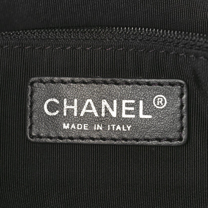 Chanel Grained Calfskin Quilted Large Casual Pocket Bowling Bag Black 6 of 9