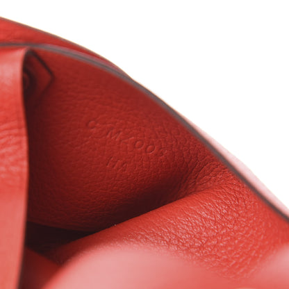 Hermes Evercolor Calvi Card Case Vermillion 7 of 8