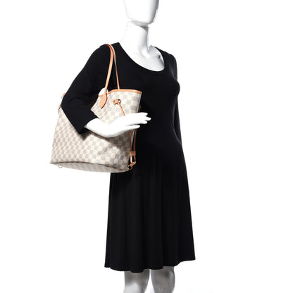 Louis Vuitton Damier Azur Neo Neverfull MM Rose Ballerine 2 of 8
