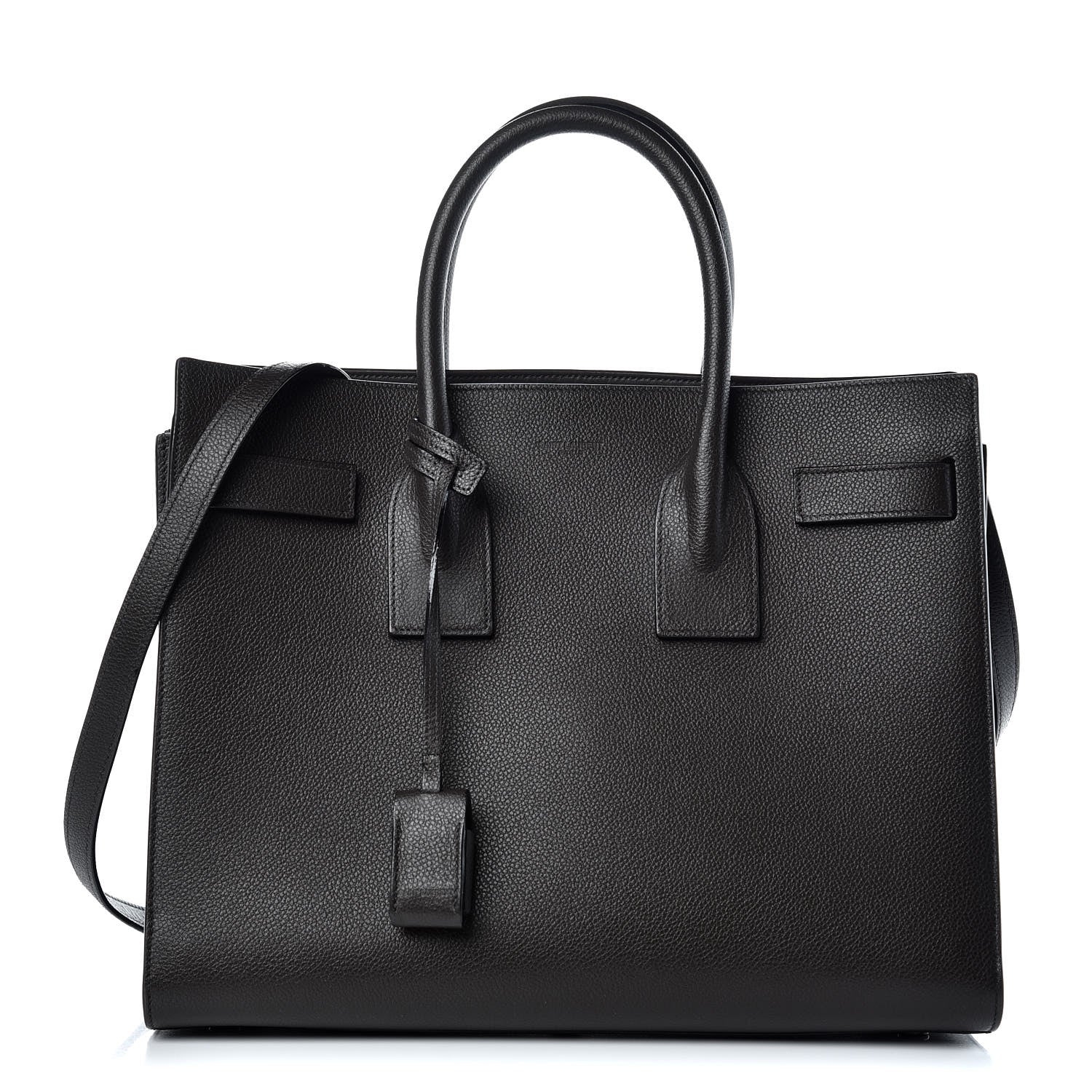 Saint Laurent Grained Calfskin Small Sac De Jour Coal 1 of 11