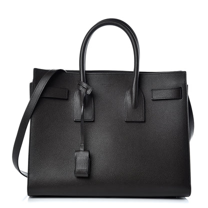 Saint Laurent Grained Calfskin Small Sac De Jour Coal 1 of 11