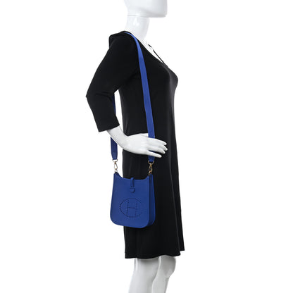 Hermes Taurillon Clemence Evelyne TPM Bleu Hydra 2 of 11