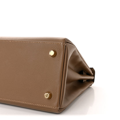 Hermes Evercolor Kelly Retourne 28  Beige De Weimar 10 of 11