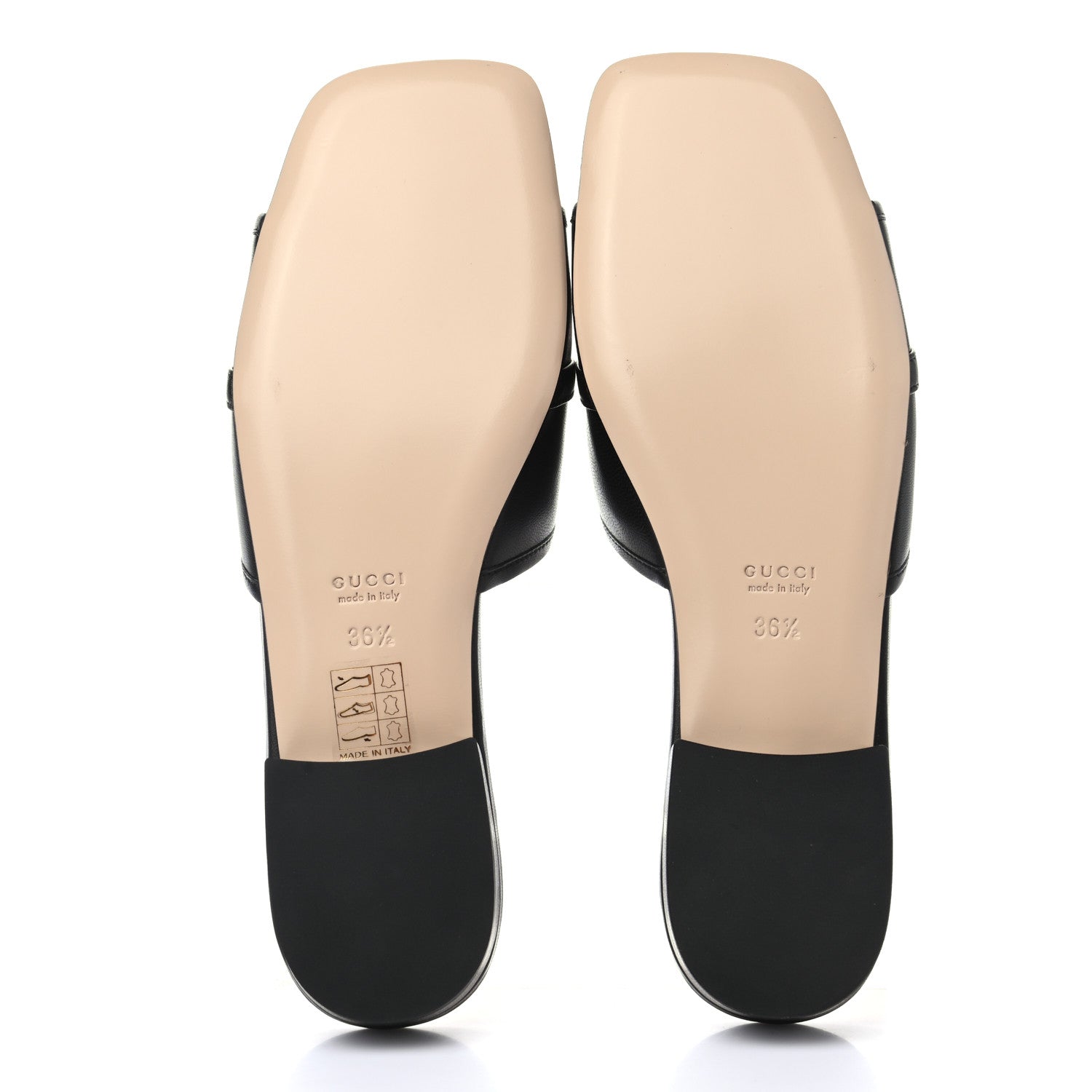 Gucci Nappa Horsebit Flat Slide Sandals 36.5 Black 6 of 9