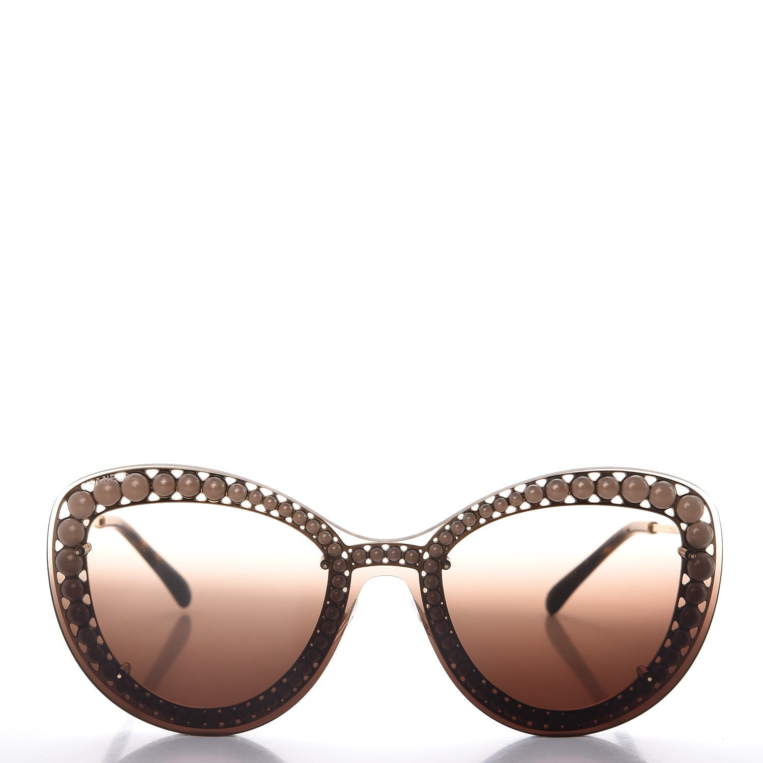 Chanel Acetate Metal Pearl Butterfly Sunglasses 4236-H Brown 2 of 7