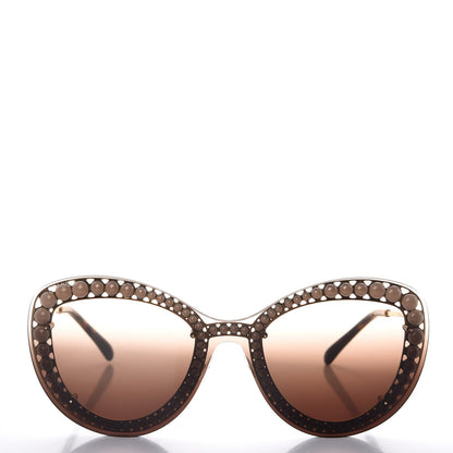 Chanel Acetate Metal Pearl Butterfly Sunglasses 4236-H Brown 2 of 7
