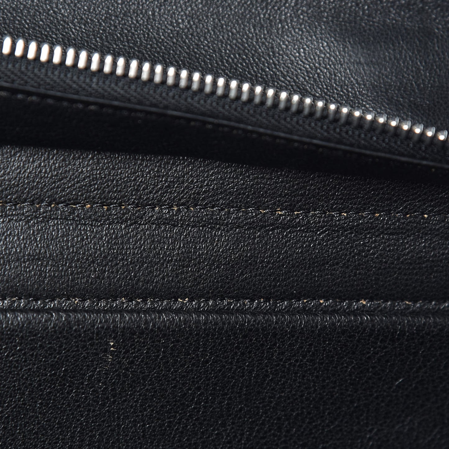 Drummed Calfskin Suede Small Trapeze Black