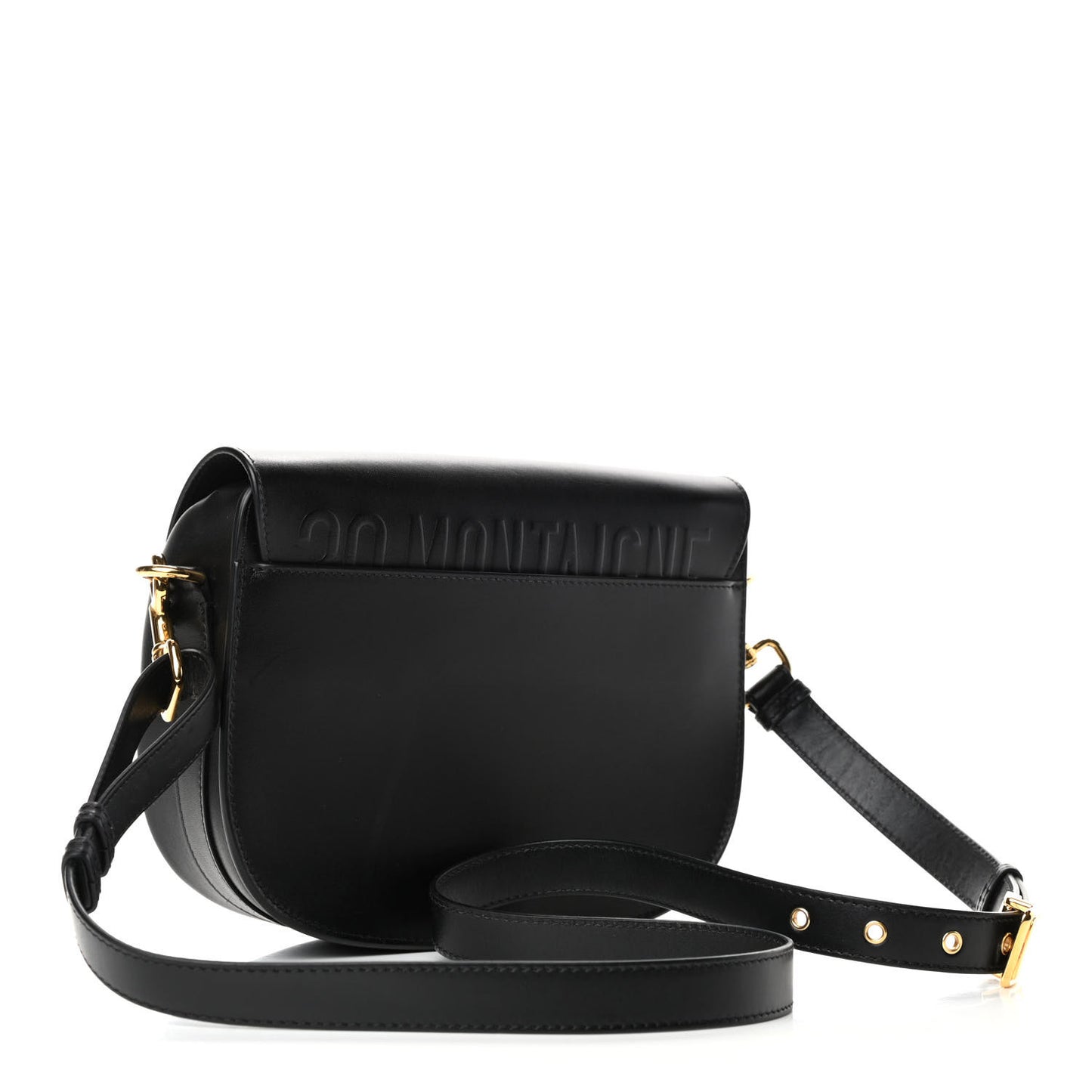 Box Calfskin Medium Bobby Flap Black