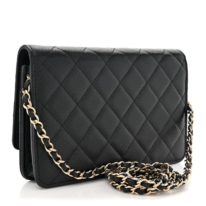 Chanel Caviar Quilted Multi Chain Wallet On Chain WOC Black 3 of 12