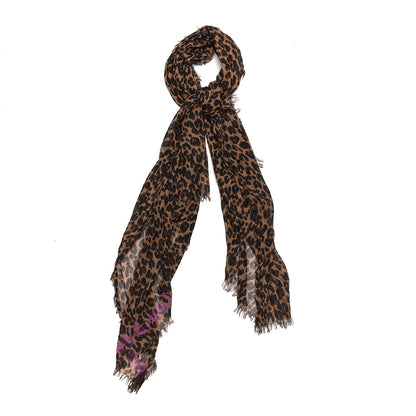 Louis Vuitton Cashmere Silk Leopard Etole Stole Marron 1 of 7