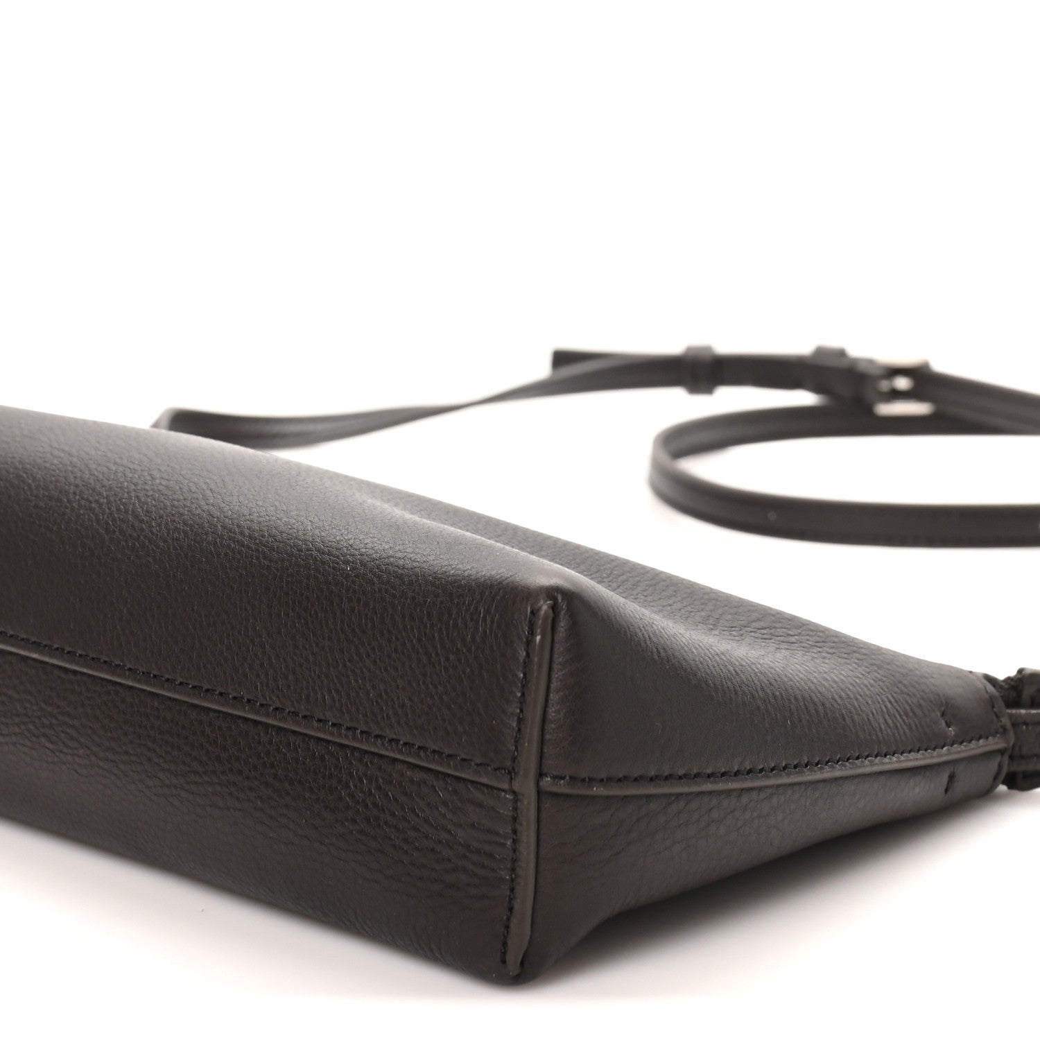 The Row Grained Calfskin Rene Crossbody Dark Brown 9 of 9
