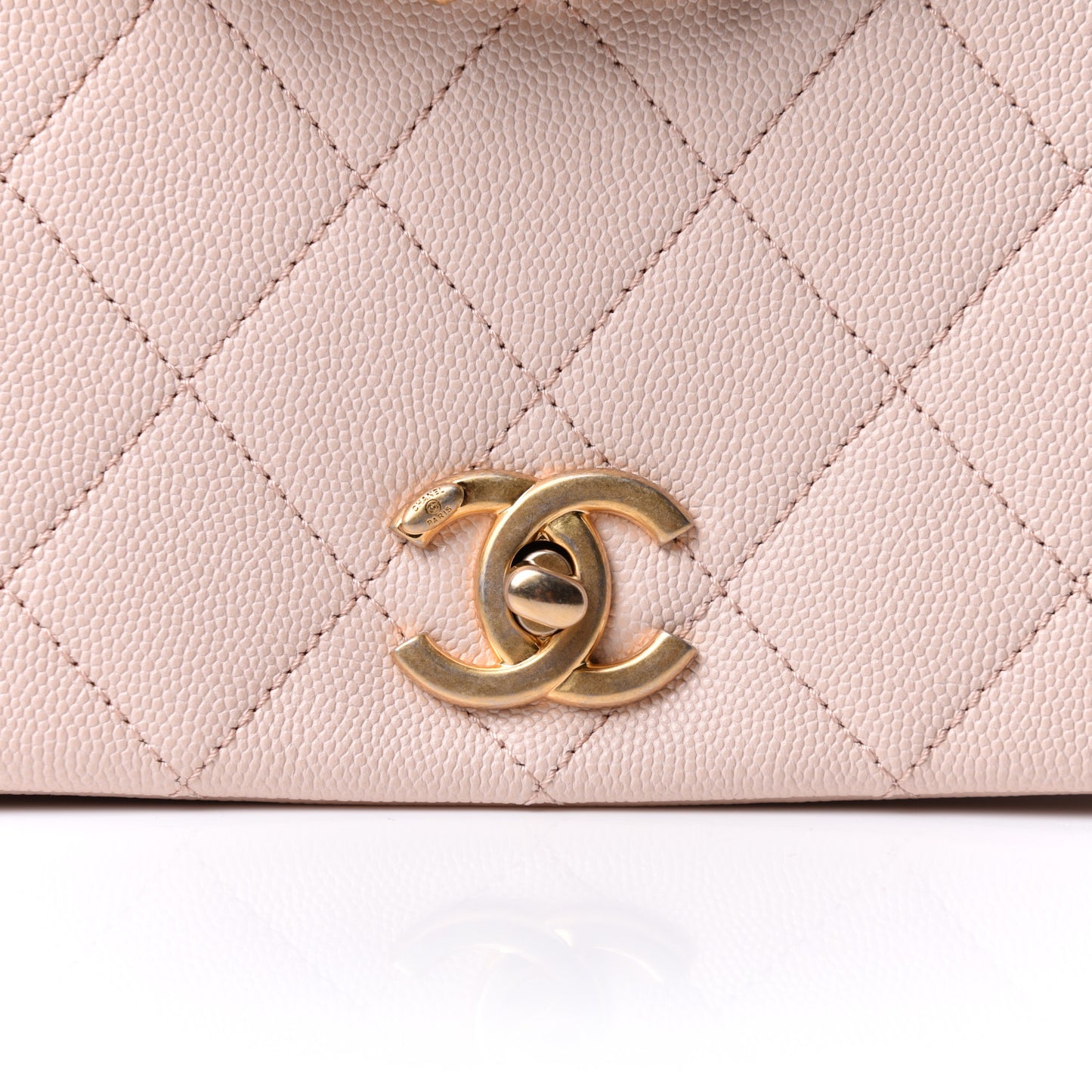 Caviar Quilted Medium Fashion Therapy Flap Beige