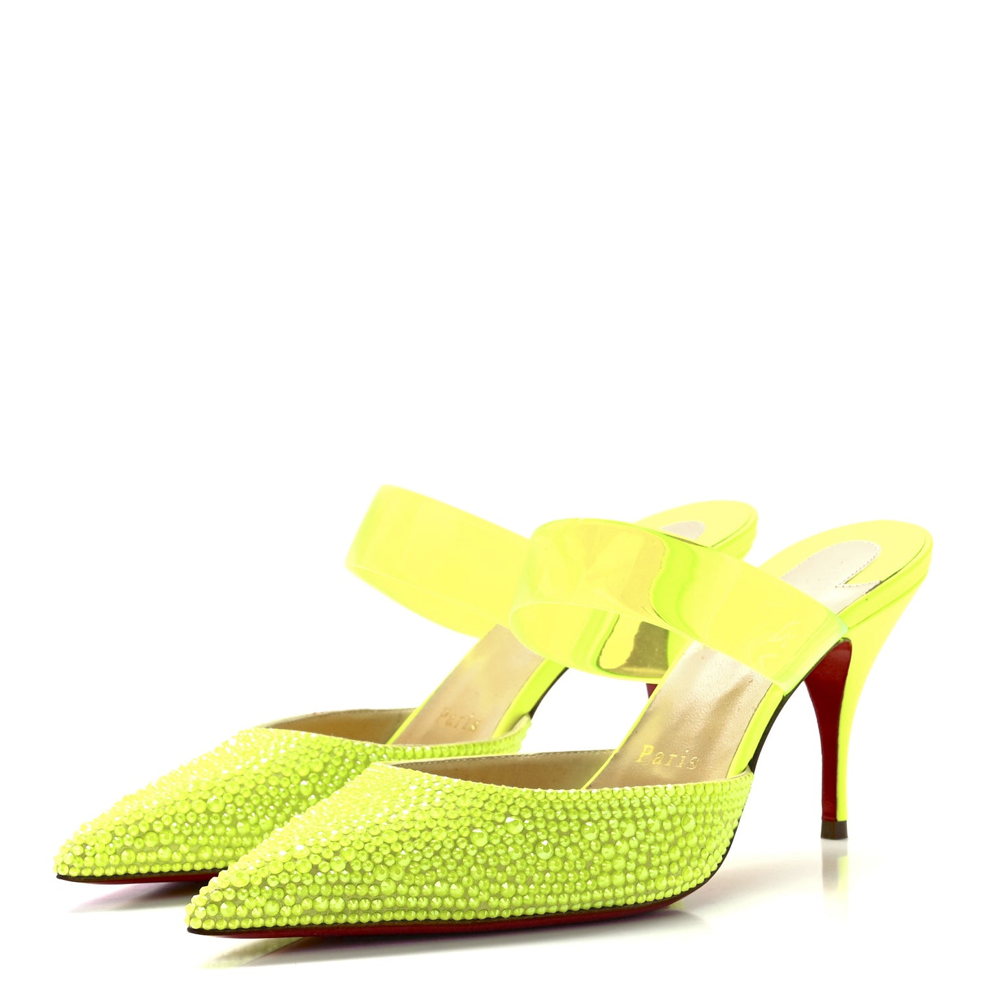 Suede PVC Fluo Matt Choc PVC Strass 80 Pumps 37 Sulfure