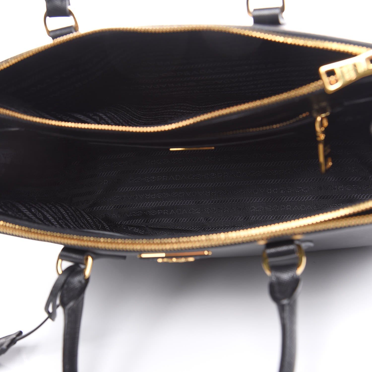 Prada Saffiano Medium Galleria Double Zip Tote Black 6 of 15