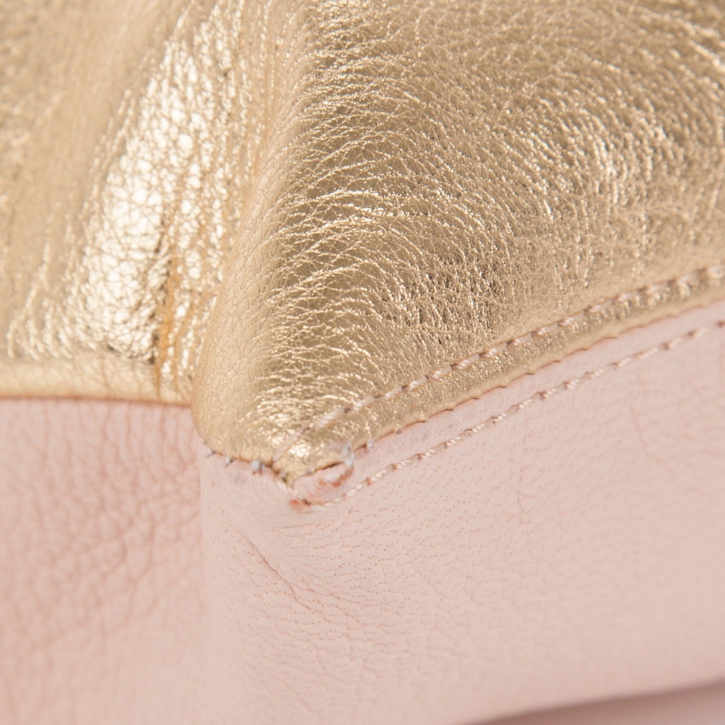 Vitello Chameleon Foldover Clutch Milk Gold Sand