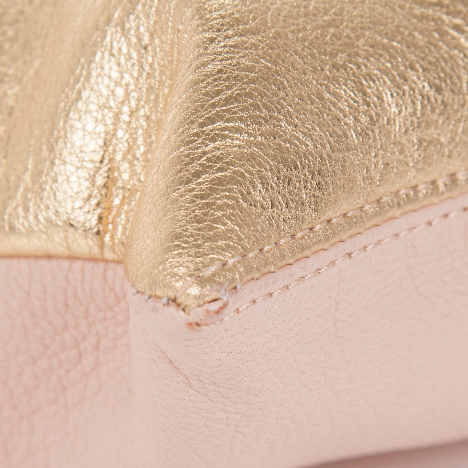 Fendi Vitello Chameleon Foldover Clutch Milk Gold Sand 6 of 9