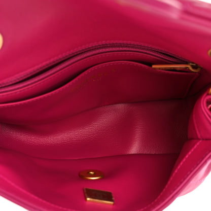 Chanel Lambskin Quilted Mini Rectangular Pearl Crush Flap Fuchsia 5 of 11