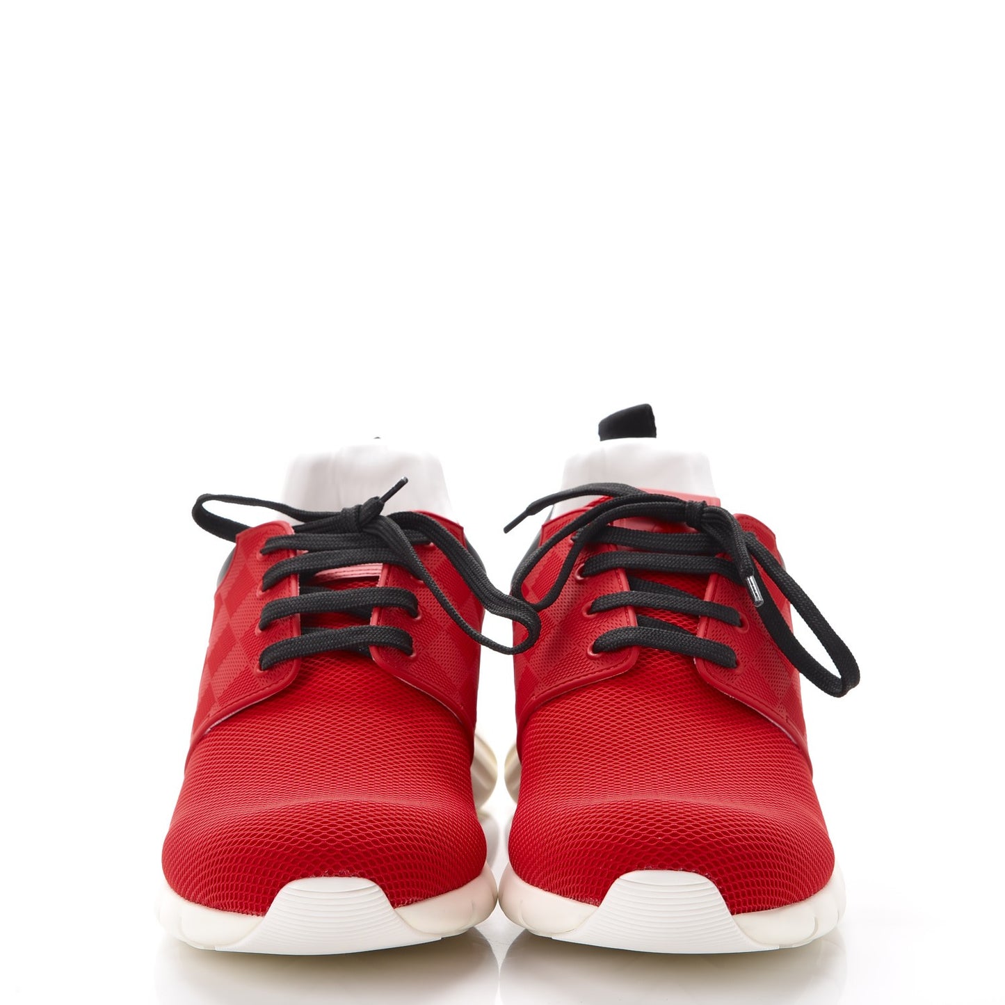 Rubber Mesh Suede Damier Fastlane Low Sneakers 9 Rouge