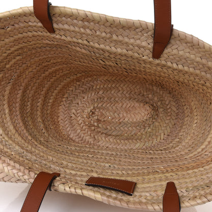 Celine Raffia Calfskin Triomphe Medium Panier Tan 4 of 4