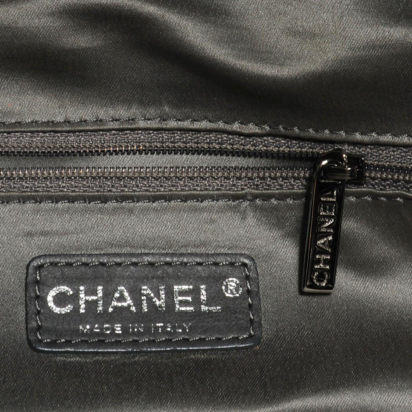Lambskin Square Stitched Lax Tote Black