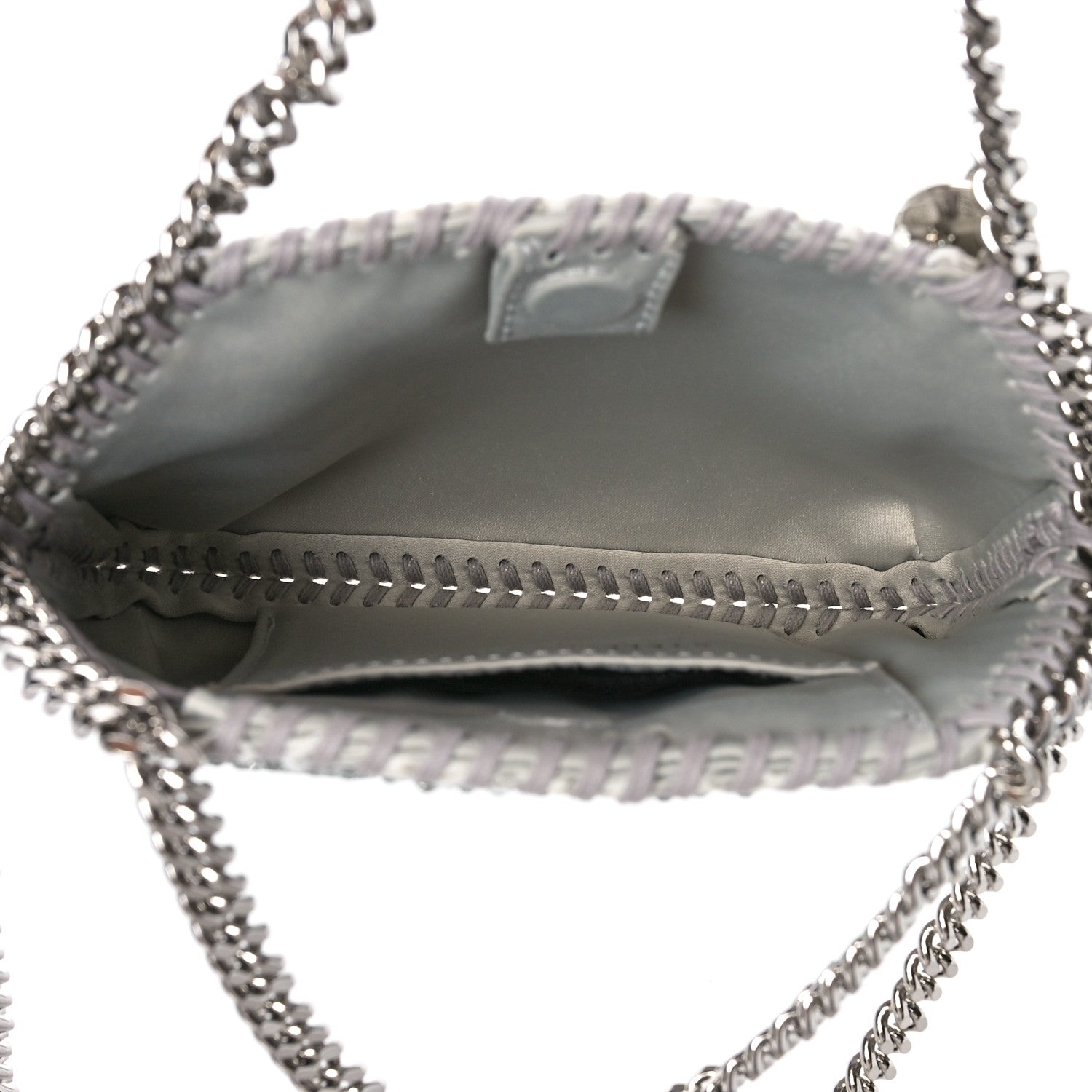 Stella McCartney Mesh Crystal Mini Falabella Tote Silver 5 of 8