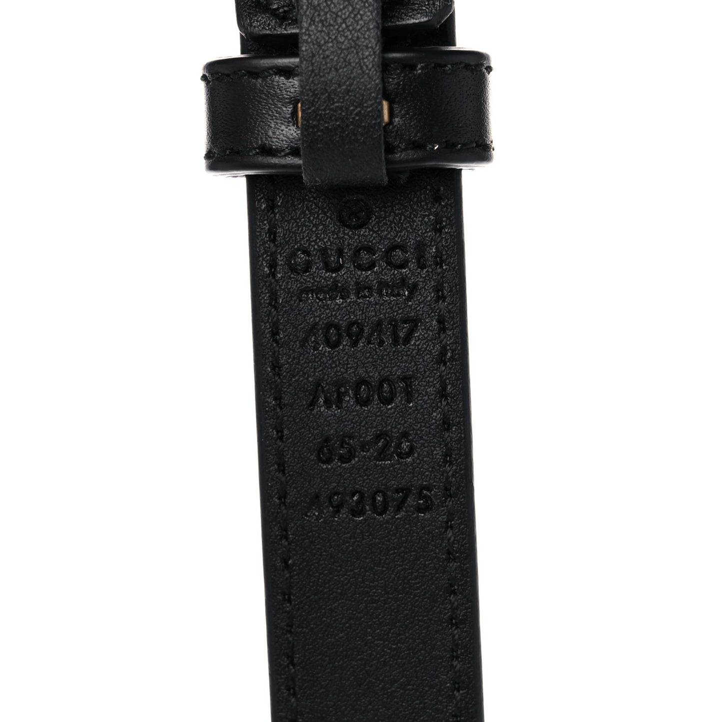 Calfskin Double G 20mm Belt 65 26 Black