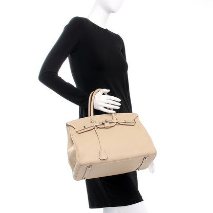 Hermes Taurillon Clemence Birkin 35 Parchemin 2 of 24