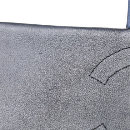Chanel Lambskin Quilted Medium Graphic Flap Navy Black 10 of 12