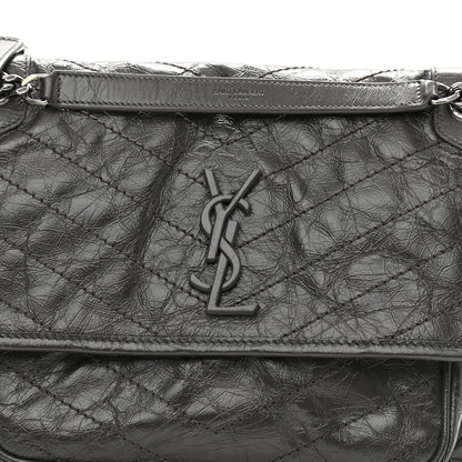Saint Laurent Crinkled Calfskin Matelasse Monogram Medium Niki Chain Pebble 8 of 8