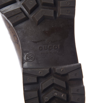 Gucci Rubber Monogram Edinburg Rain Boots 38 Transparent Cocoa 8 of 9