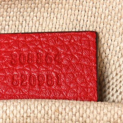 Gucci Pebbled Calfskin Small Soho Disco Bag Tabasco Red 7 of 11