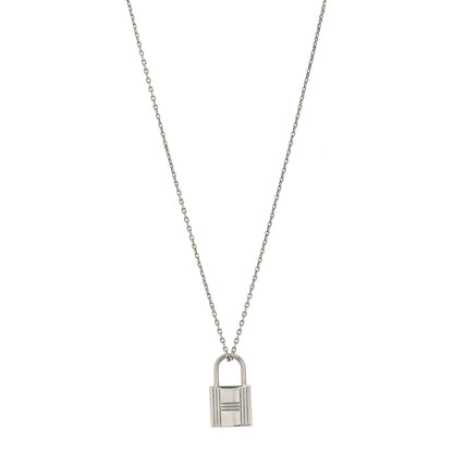 Hermes Amulette Cadenas Kelly Pendant Necklace Silver 1 of 5
