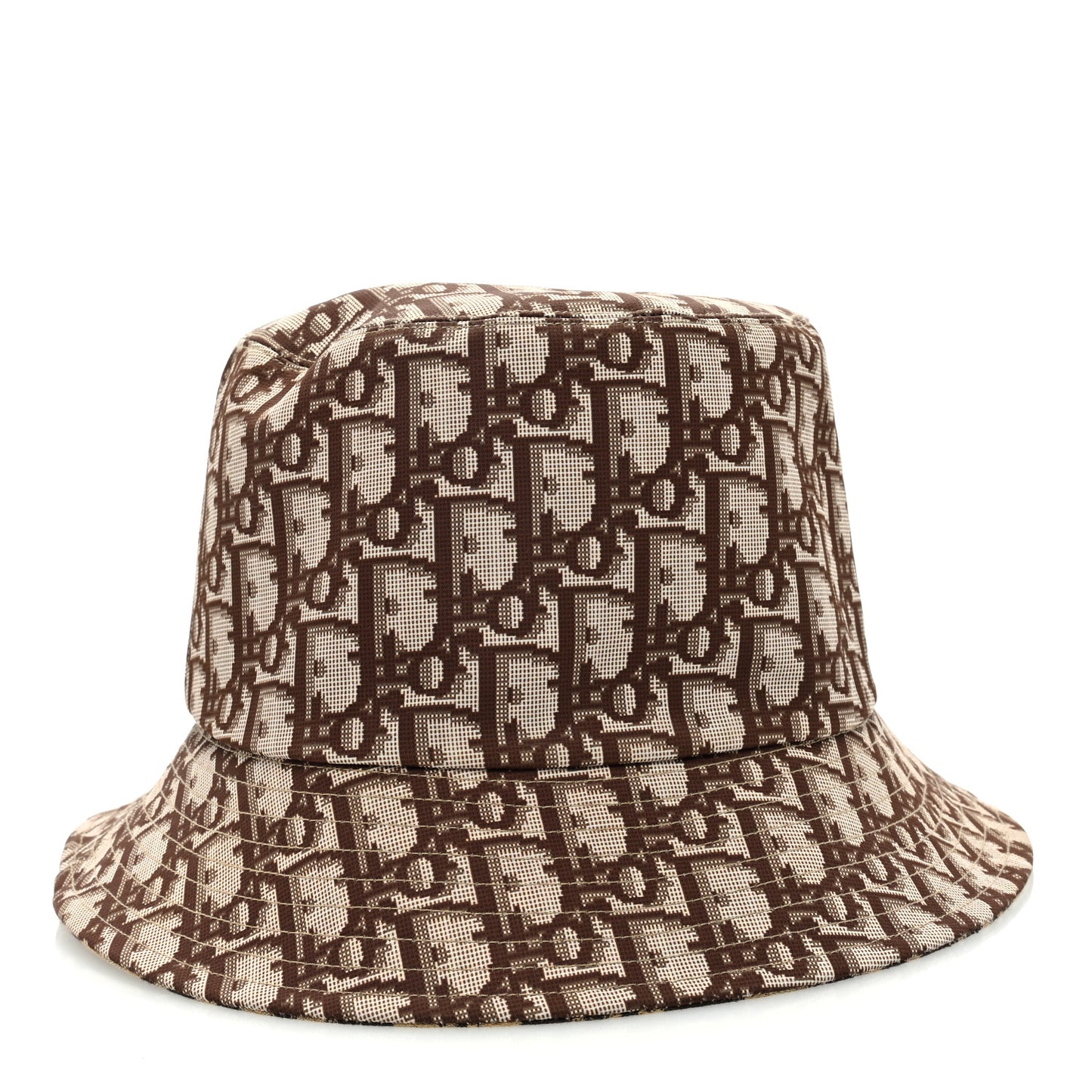 Oblique Leopard Reversible Mizza Bucket Hat 58 Beige